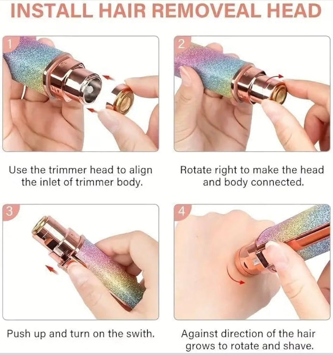 2-in-1 Electric Eyebrow & Body Hair Trimmer – Precision Facial Hair Remover
