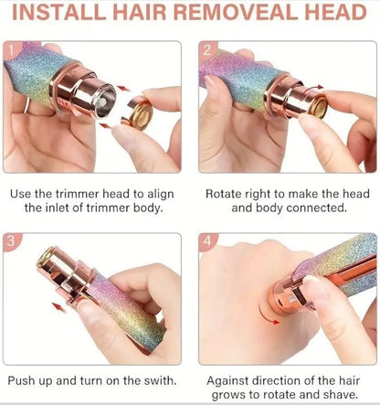 2-in-1 Electric Eyebrow & Body Hair Trimmer – Precision Facial Hair Remover