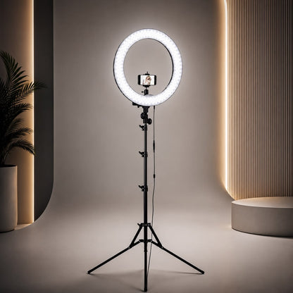 LED Ring Light + 7FT Adjustable Tripod