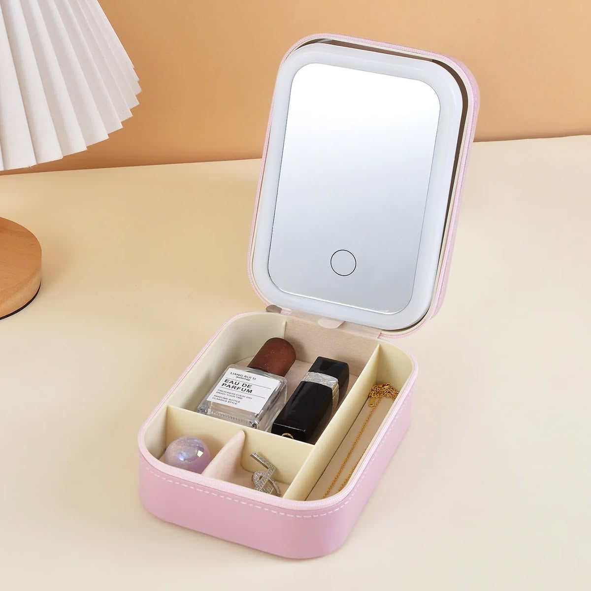 Portable LED Makeup Organizer Case