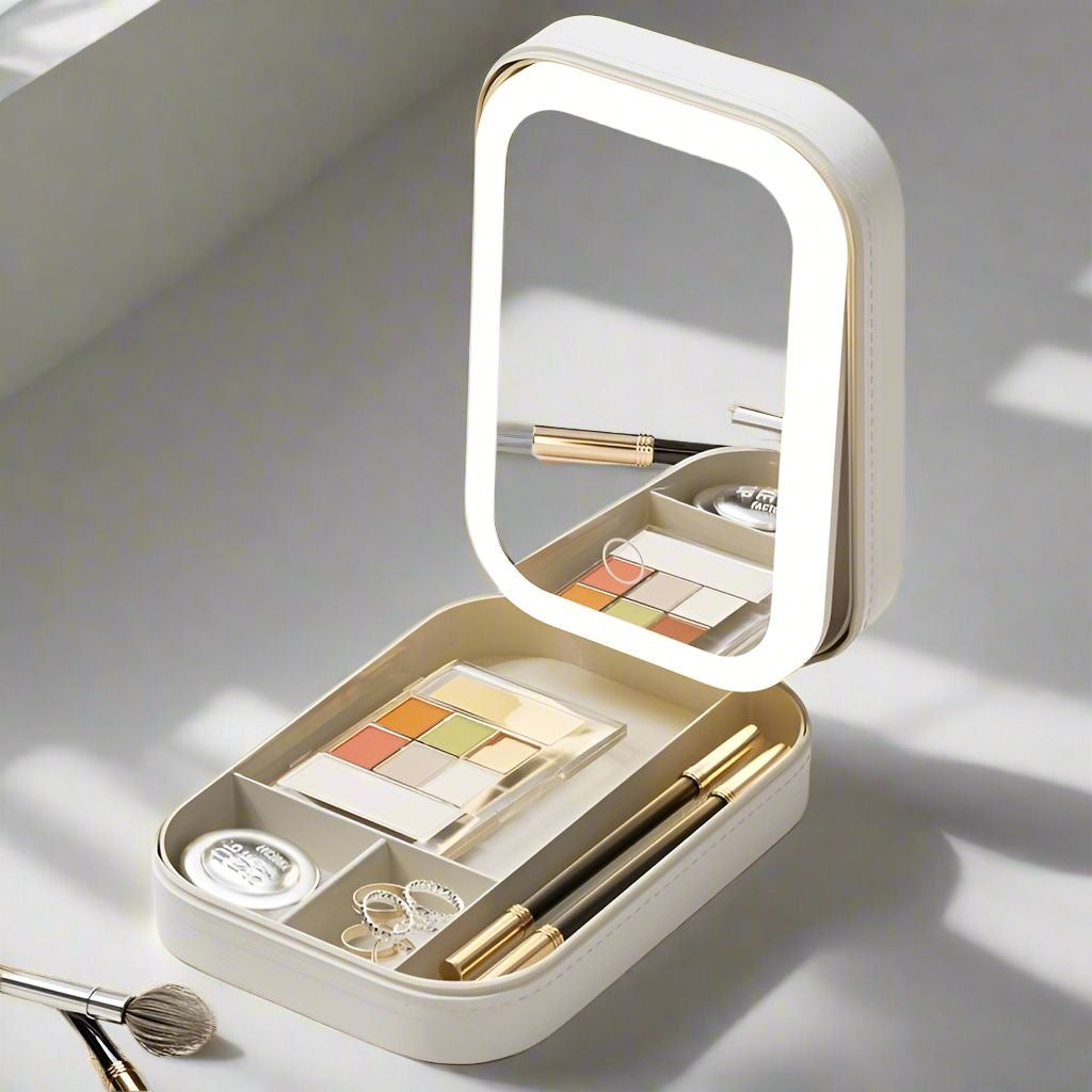 Portable LED Makeup Organizer Case