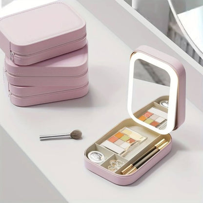 Portable LED Makeup Organizer Case