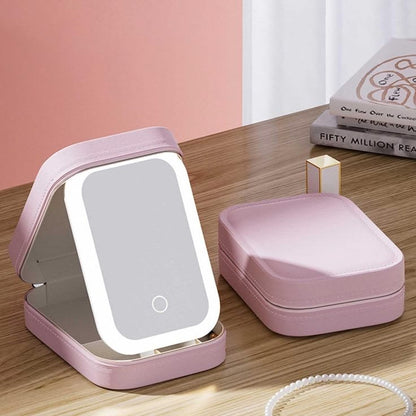 Portable LED Makeup Organizer Case