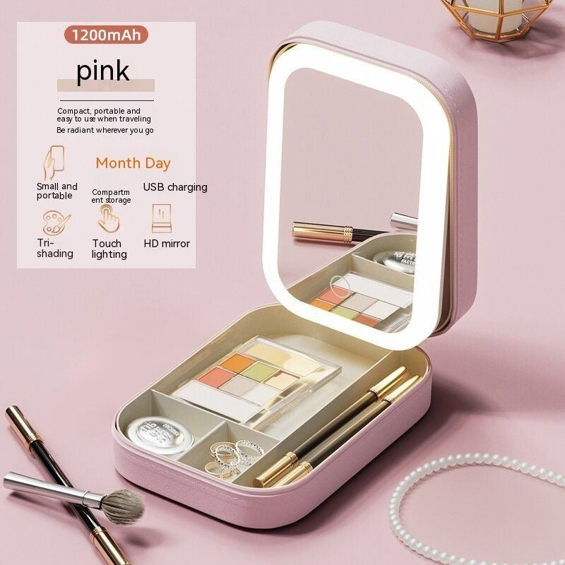 Portable LED Makeup Organizer Case