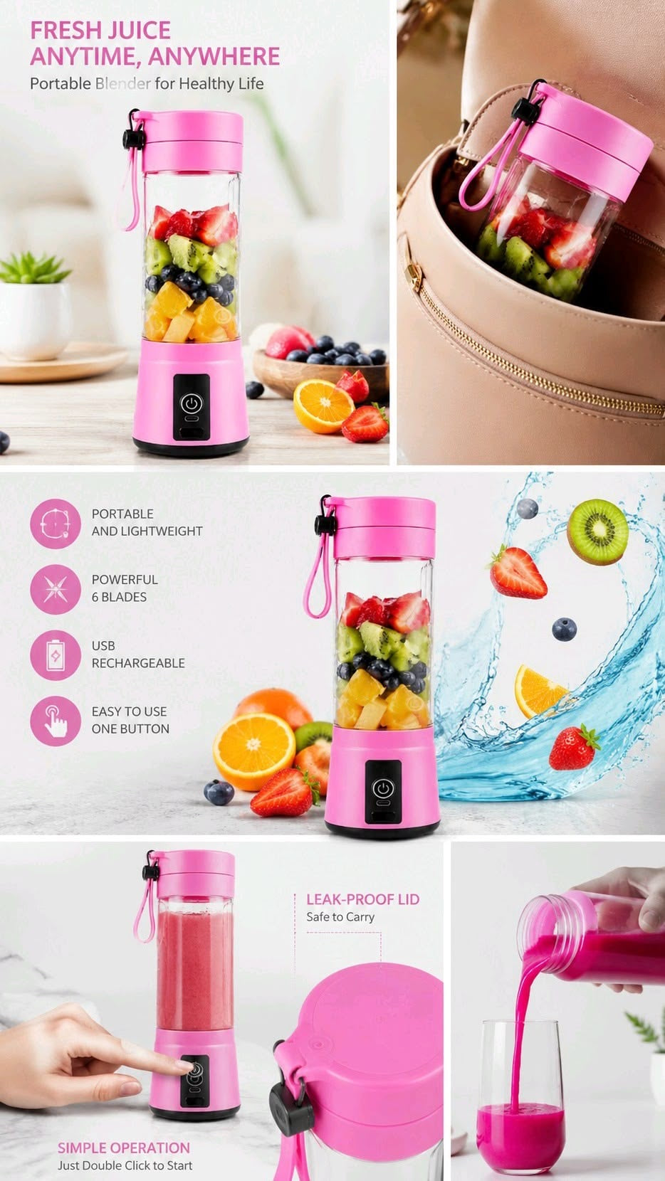 Premium Portable Glass Juicer