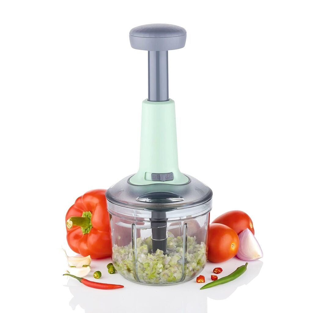 800ml Manual Vegetable Chopper – Multi-Function Food Cutter with Stainless Steel Blades