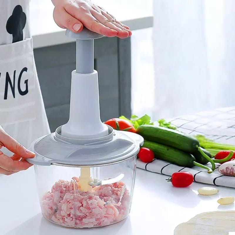 800ml Manual Vegetable Chopper – Multi-Function Food Cutter with Stainless Steel Blades