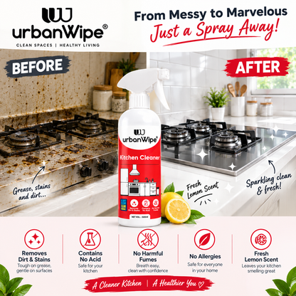 UrbanWipe® Kitchen Cleaner – Powerful Grease & Stain Remover | 500ml 🧼 Buy 2 Kitchen Cleaners – Only ₹399